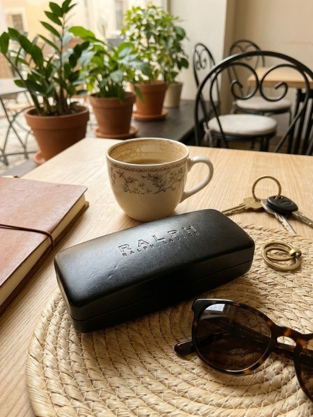 Ralph Lauren Black Leather Sunglasses Case